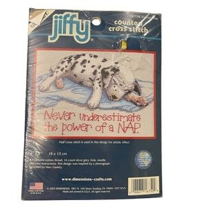 Dimensions "Power Nap" Counted Cross Stitch Kit 7" X 5" #16750 Dalmatian Dog NEW
